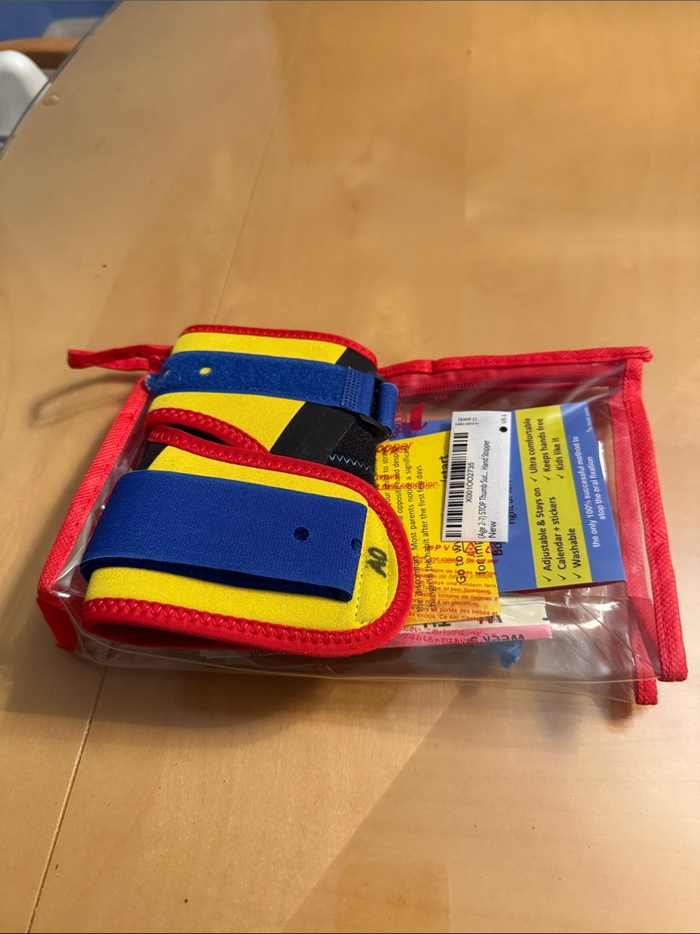 Universal Yellow Blue Red Wrist Support Straps with Clear Carry Pouch